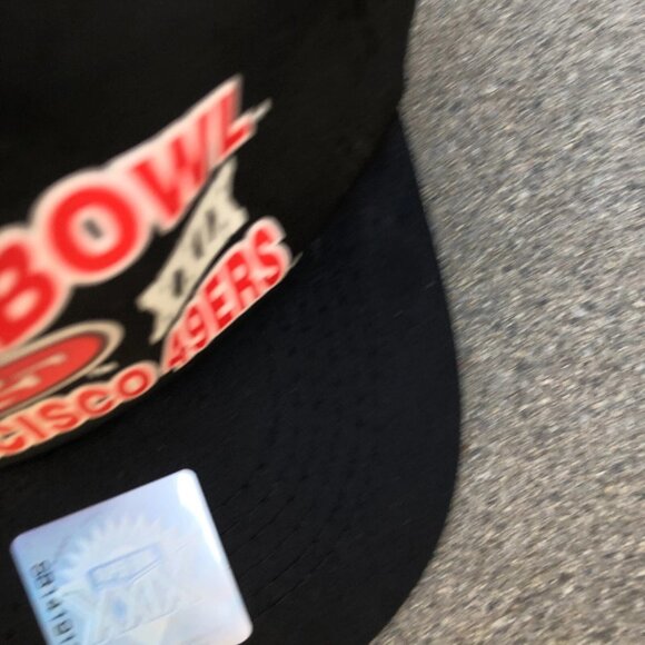Vintage 90s SUPER BOWL XXIX San Francisco 49ers Snapback Hat NWT Black Logo 7 - Picture 4 of 8